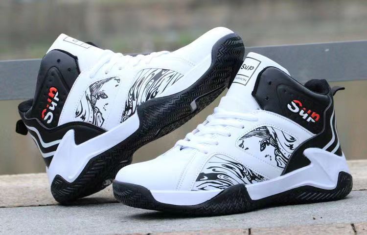 Zapatillas de baloncesto de cuero con cordones para hombre.