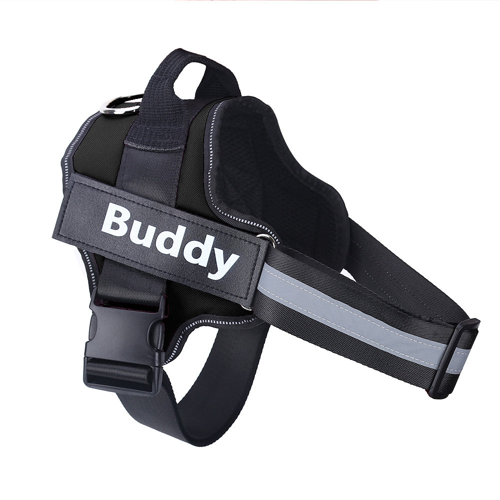 Arnés para perros, antitirones, reflectante, transpirable, ajustable, para perros pequeños y grandes, con parche personalizado, suministros para mascotas