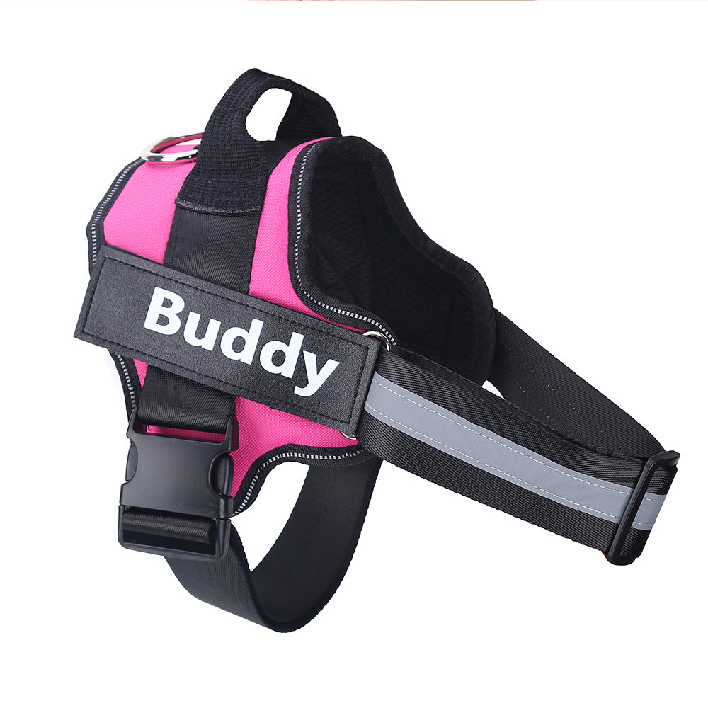 Arnés para perros, antitirones, reflectante, transpirable, ajustable, para perros pequeños y grandes, con parche personalizado, suministros para mascotas