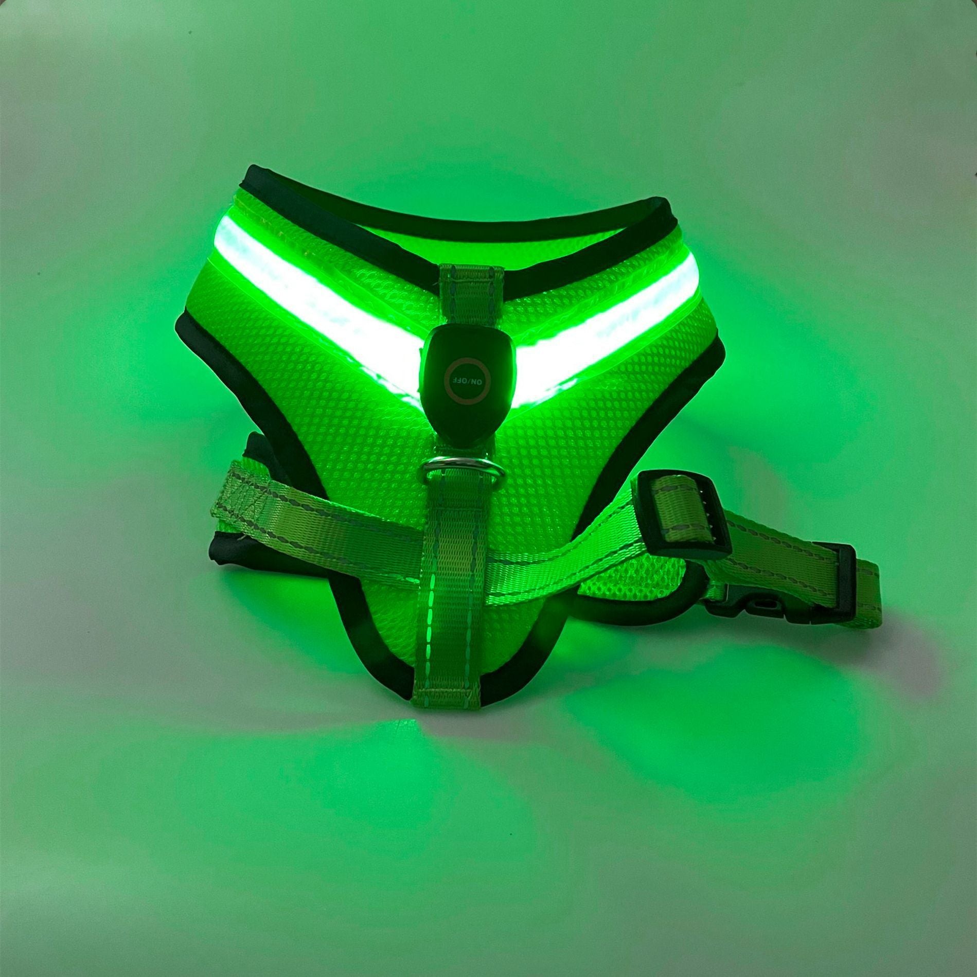 Arnés luminoso LED para perros con carga USB, correa para el pecho, chaleco reflectante de seguridad para mascotas, para cachorros, perros grandes, productos para mascotas.
