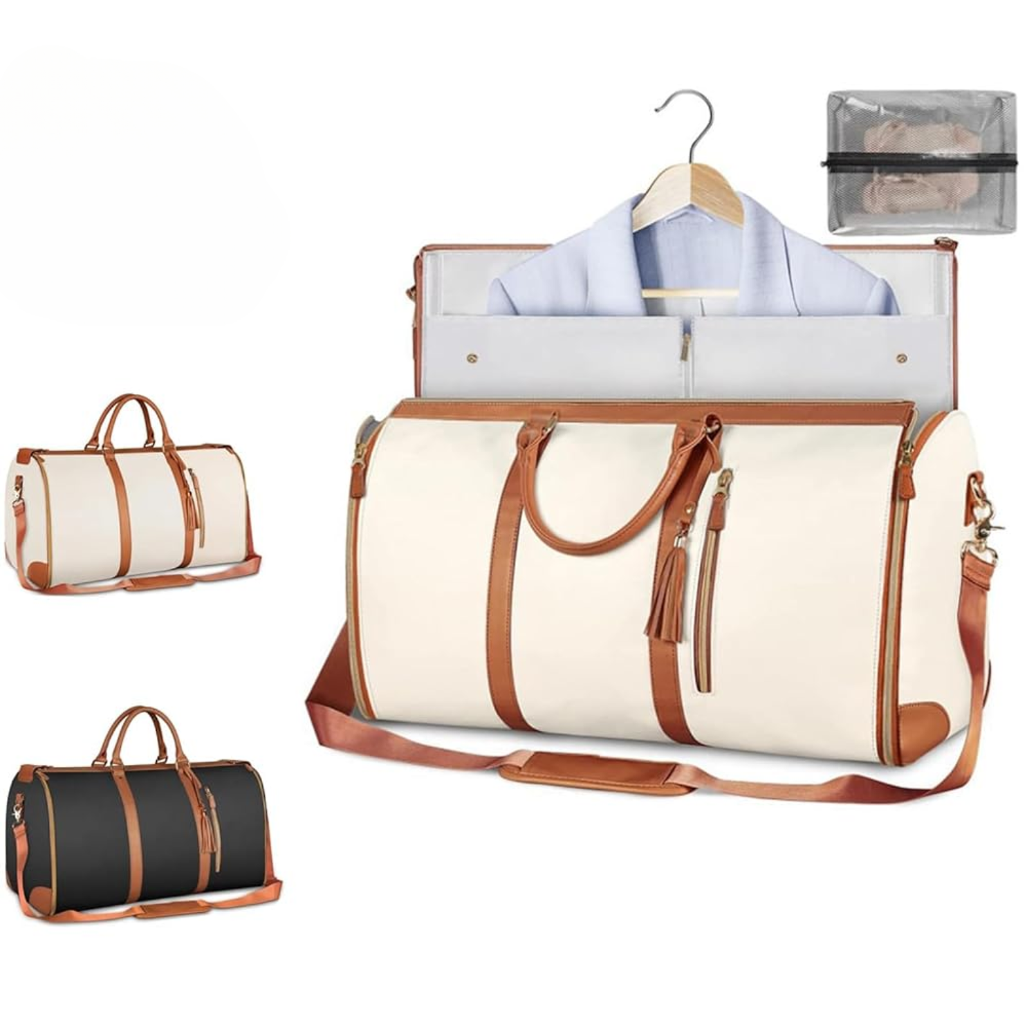 Bolso simil cuero extensible