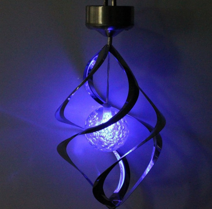 Luz solar de carillón de viento con LED que cambia de color.