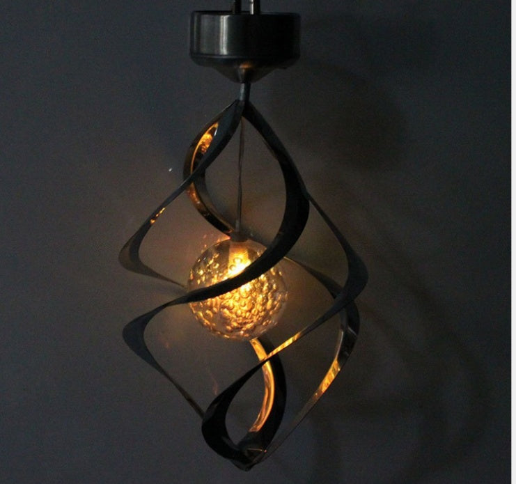 Luz solar de carillón de viento con LED que cambia de color.