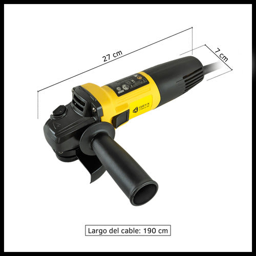 Amoladora Angular Eléctrica De Mano 115mm 780w 11.000 Rpm