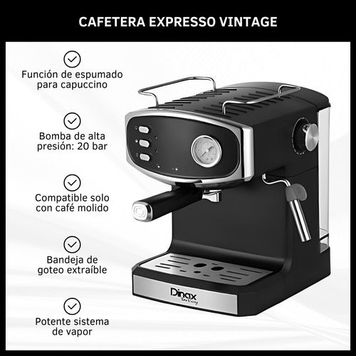 Cafetera Expresso 20bar 1200w Vaporizador Semi Automática