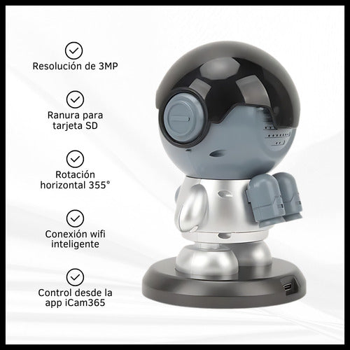 Cámara De Seguridad Wifi Hd Llamada Bidireccional Wireless