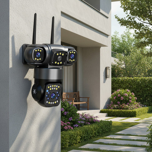 Cámara Vigilancia Ip Dinax Smq11 Wi-fi 360° Hd 4 Lentes