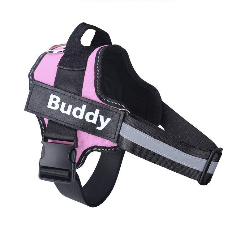 Arnés para perros, antitirones, reflectante, transpirable, ajustable, para perros pequeños y grandes, con parche personalizado, suministros para mascotas