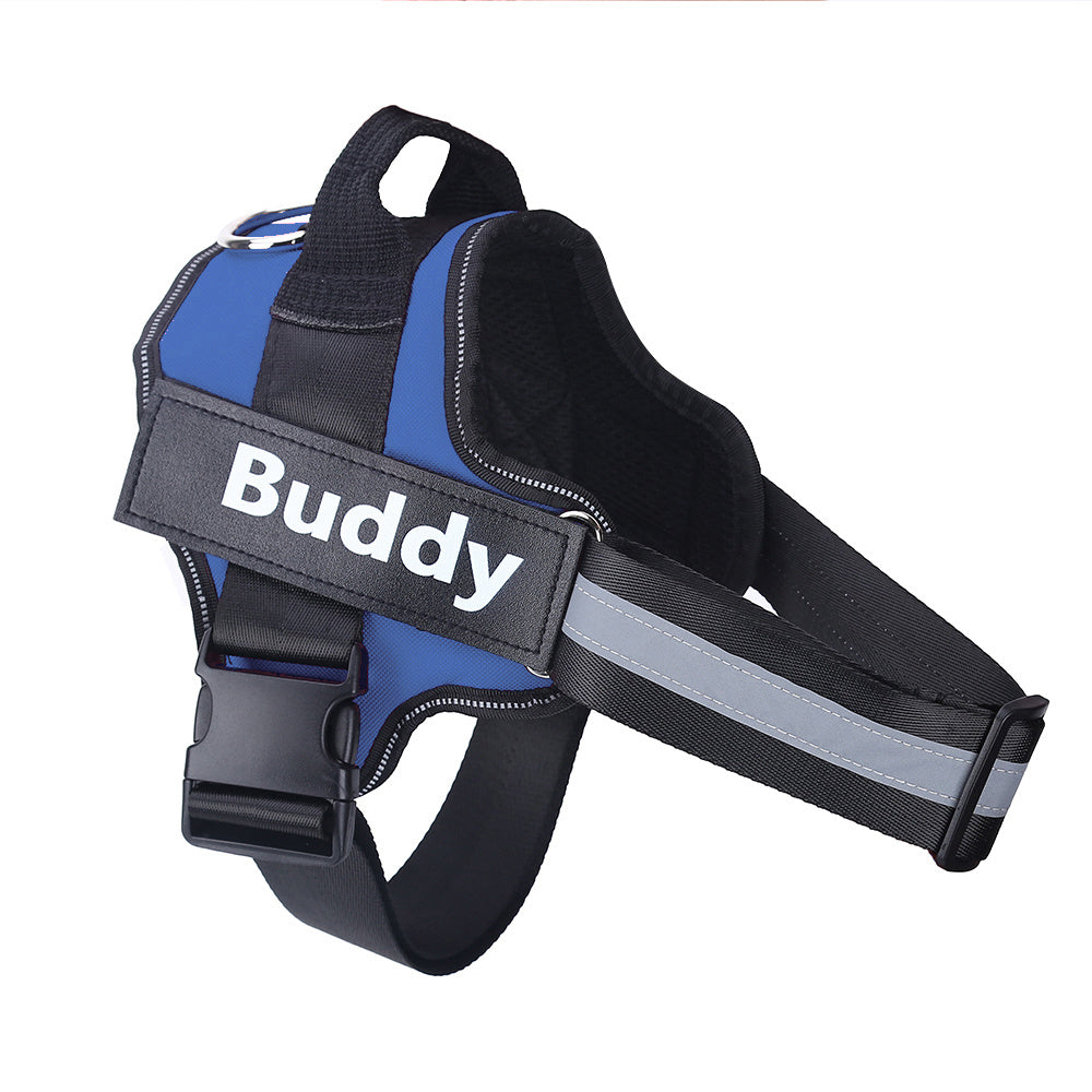 Arnés para perros, antitirones, reflectante, transpirable, ajustable, para perros pequeños y grandes, con parche personalizado, suministros para mascotas