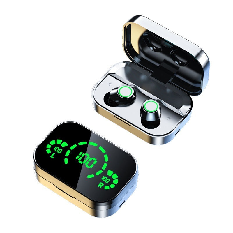 Auriculares inalámbricos Bluetooth YD03 TWS con pantalla grande y pantalla digital inteligente, intrauditivos con luz de respiración.
