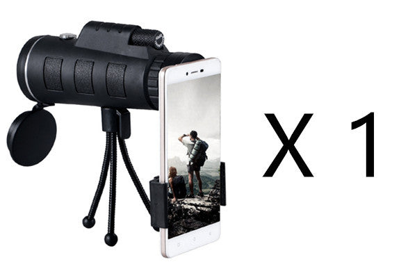 Telescopio monocular con zoom y brújula. Compatible con Apple
