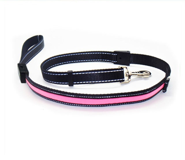 Collar fluorescente y LED para perros.
