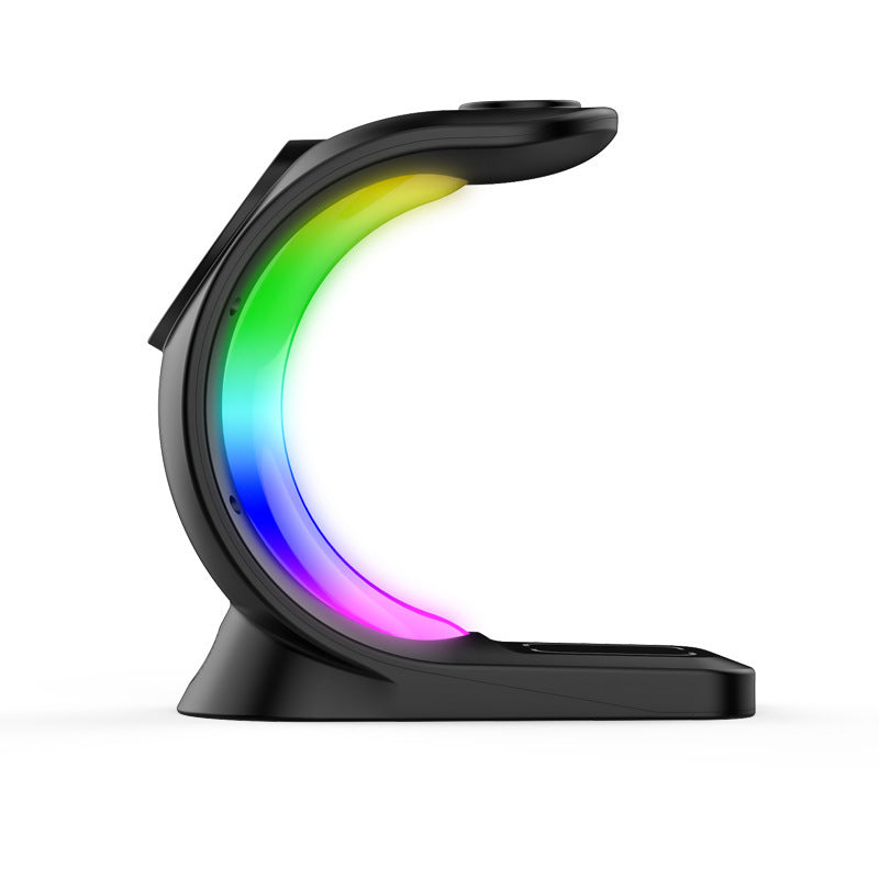 Cargador inalámbrico magnético 4 en 1, carga rápida para smartphones.