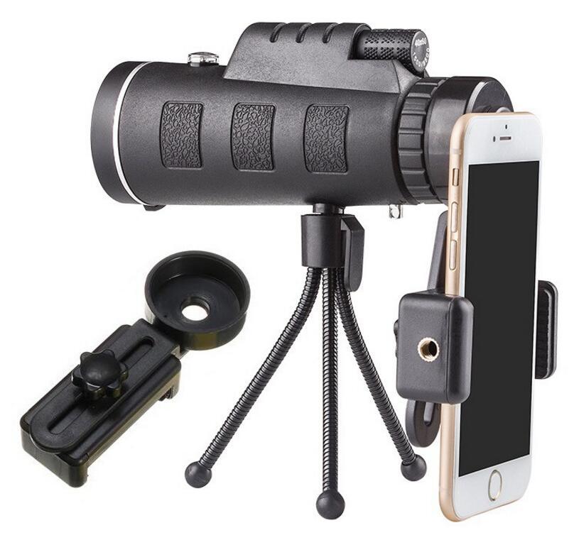Telescopio monocular con zoom y brújula. Compatible con Apple