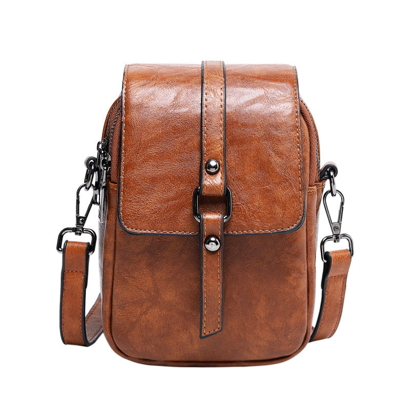 Bolso bandolera retro de moda para mujer, bolso de hombro para teléfono