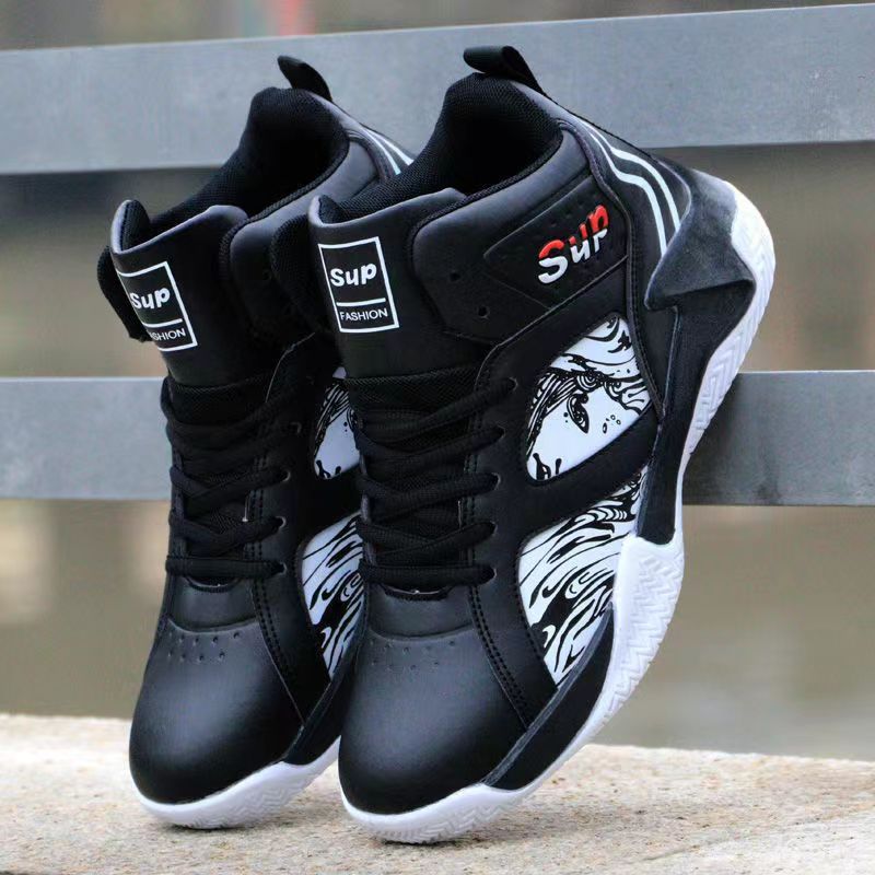 Zapatillas de baloncesto de cuero con cordones para hombre.