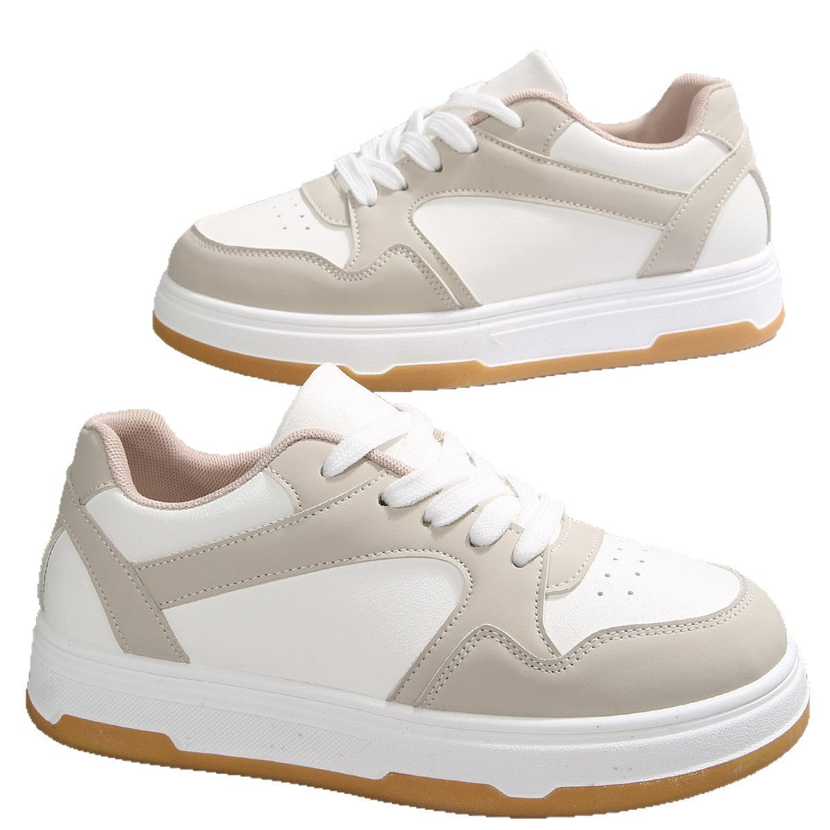Zapatillas casuales de suela gruesa de estilo para mujer.