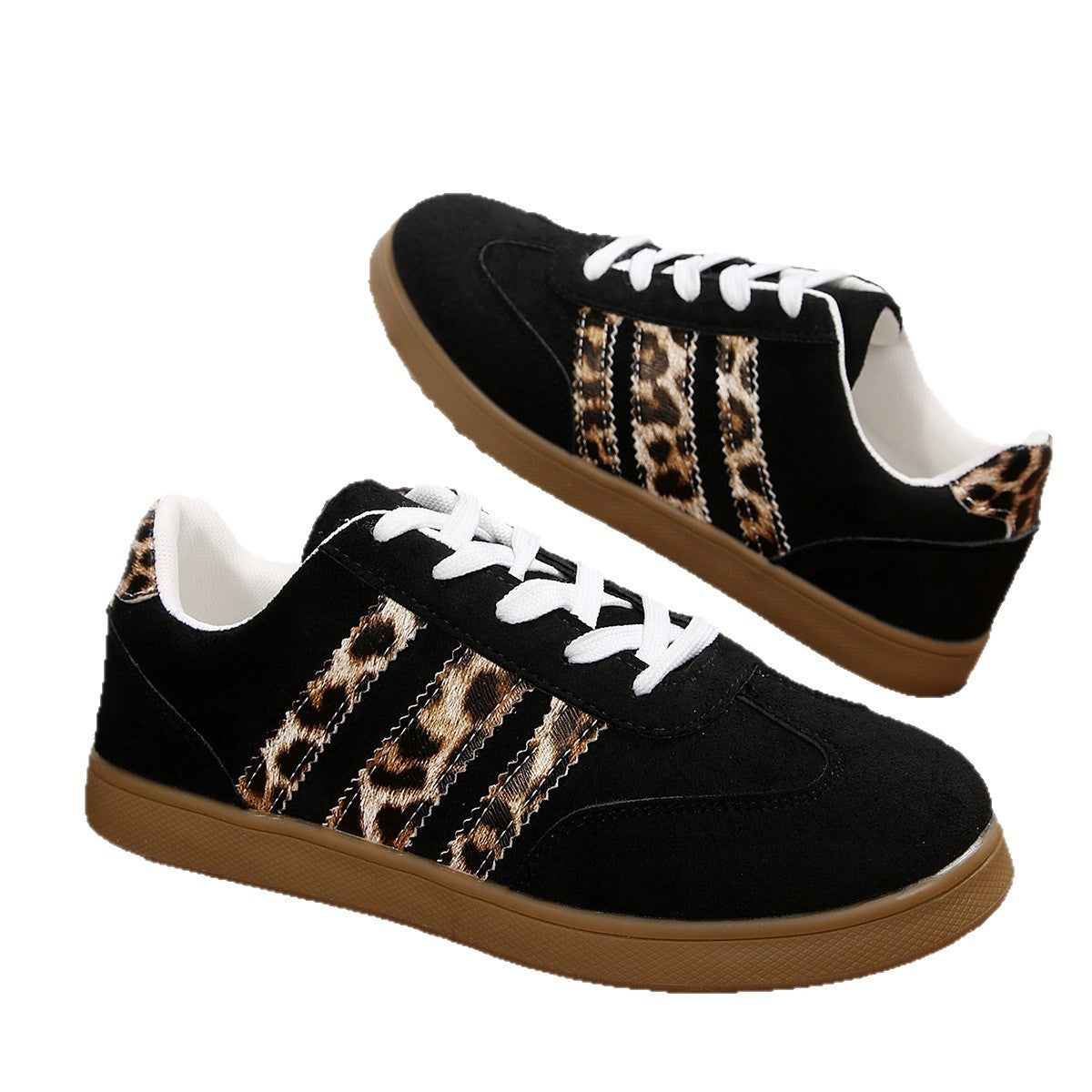Zapatillas casuales versátiles con estampado de leopardo vintage