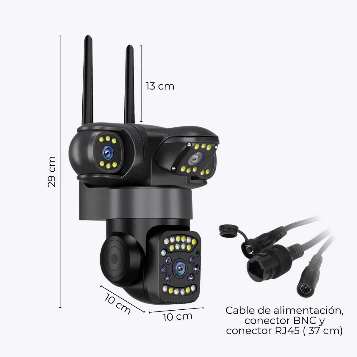 Cámara Vigilancia Ip Dinax Smq11 Wi-fi 360° Hd 4 Lentes