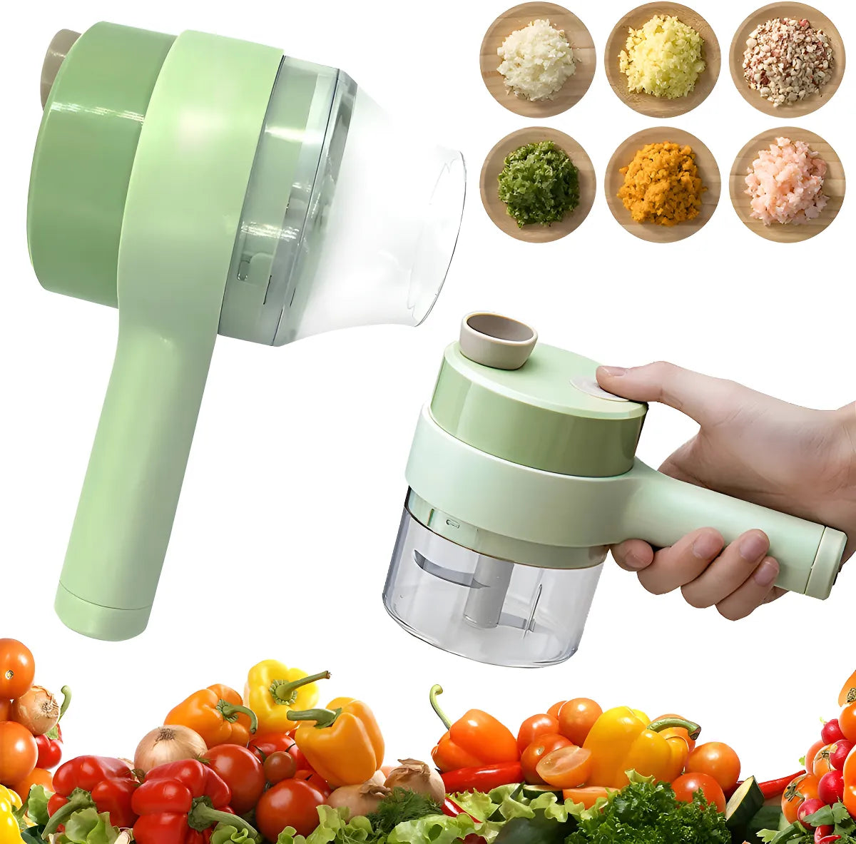 Triturador Vegetales Cortador Picador Eléctrico Usb 2 En 1