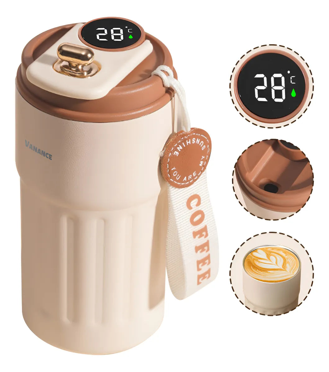 Vaso Cafe Digital Copo Vacuum 460ml