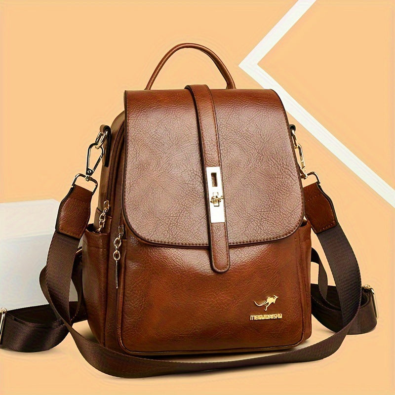 Mochila sencilla para mujer, ideal para ir al trabajo, con gran capacidad.