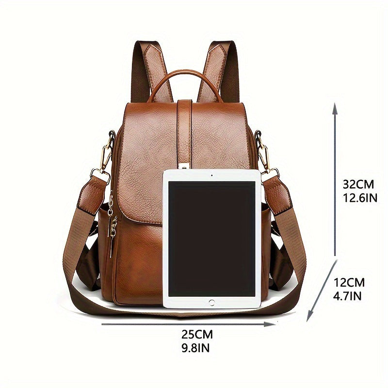 Mochila sencilla para mujer, ideal para ir al trabajo, con gran capacidad.