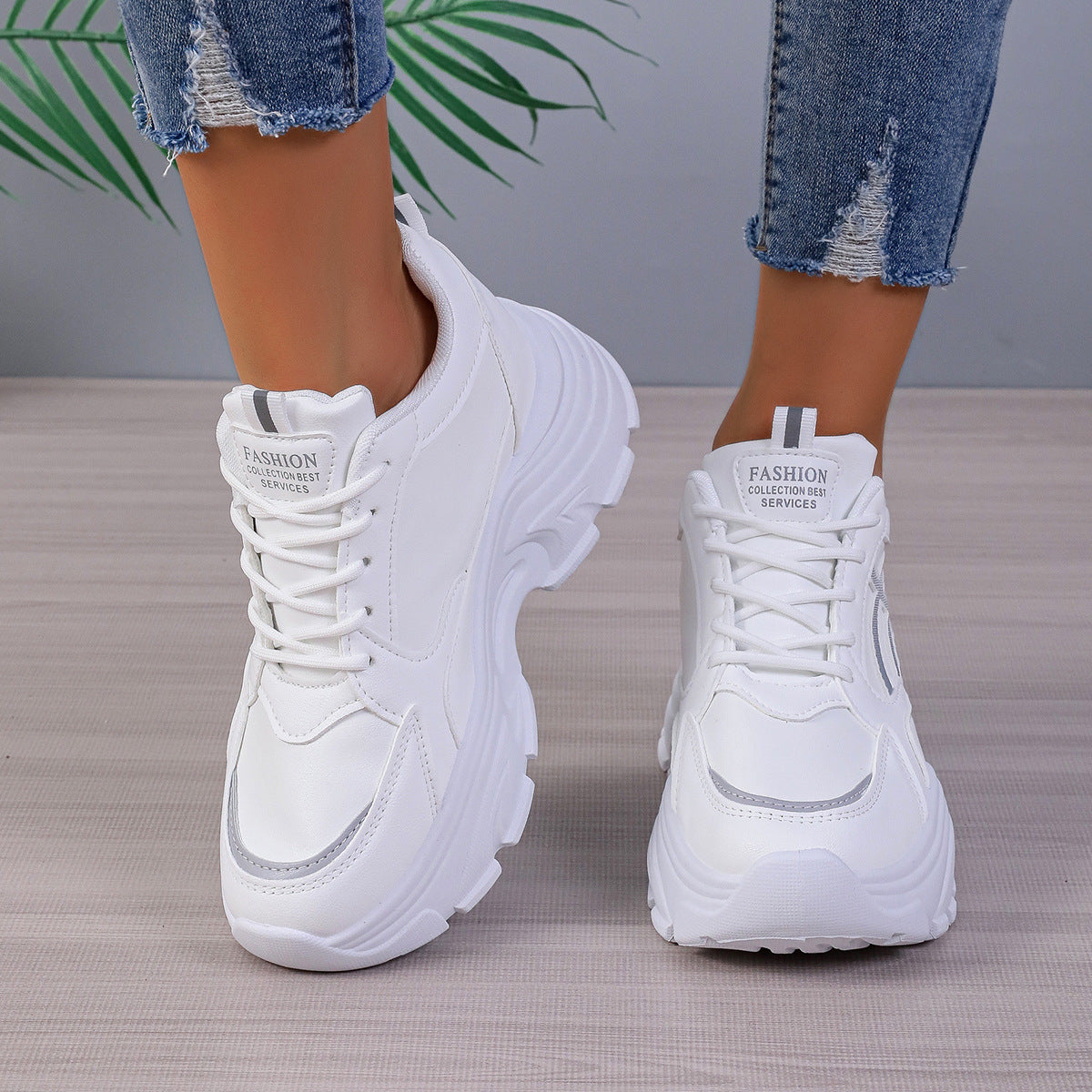 Zapatos de plataforma ligeros con cuña para mujer