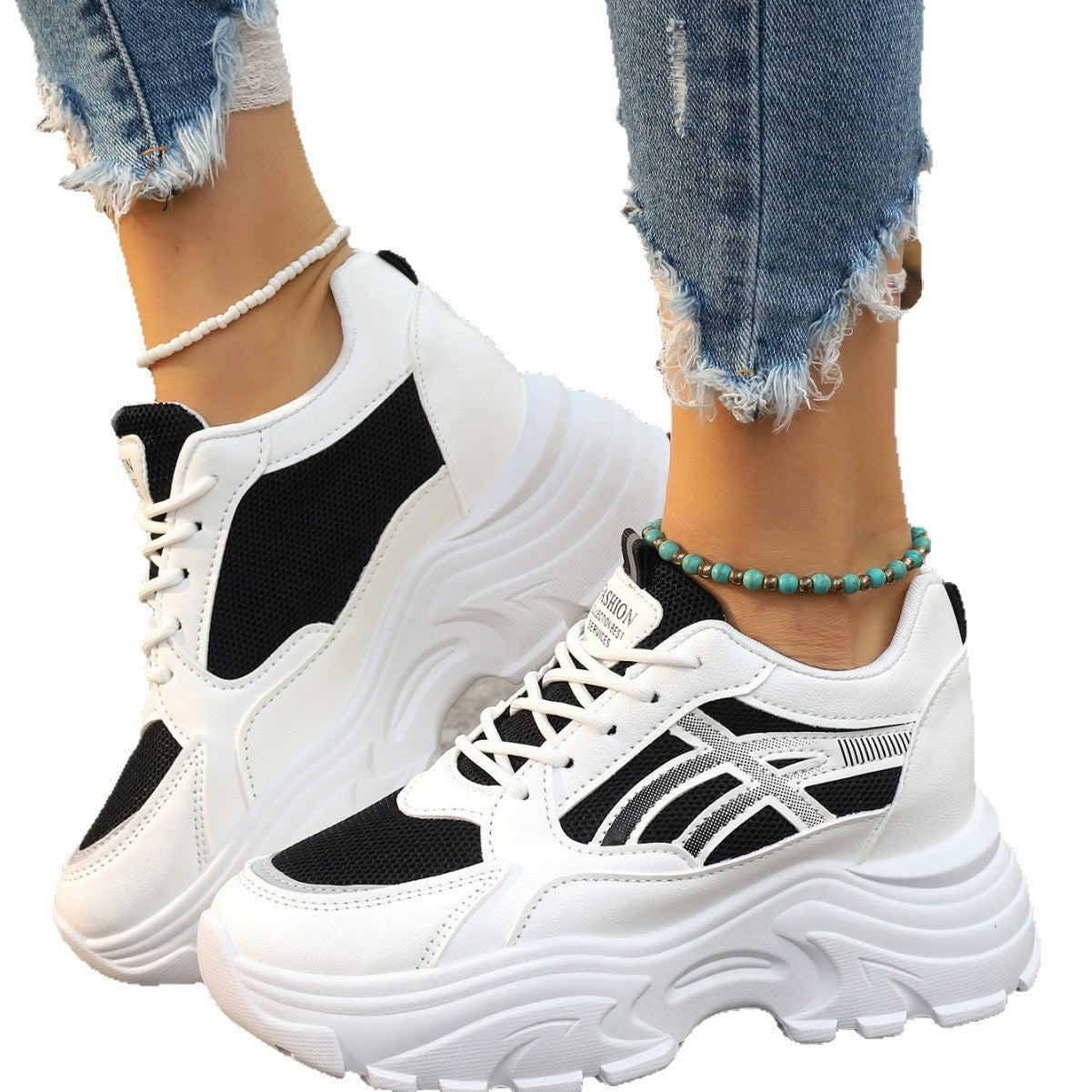 Zapatos de plataforma ligeros con cuña para mujer