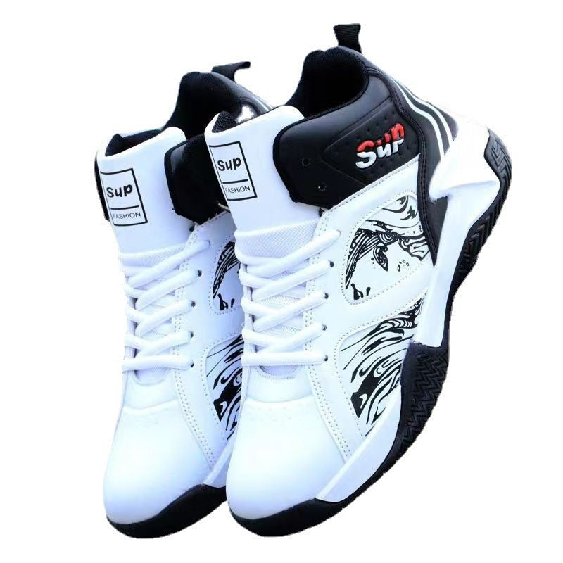 Zapatillas de baloncesto de cuero con cordones para hombre.