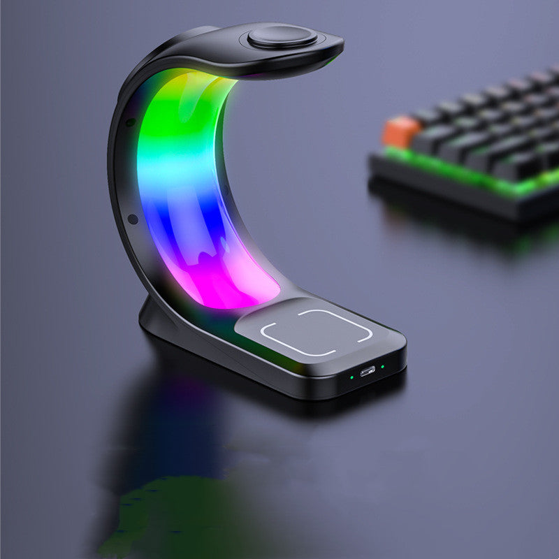 Cargador inalámbrico magnético 4 en 1, carga rápida para smartphones.