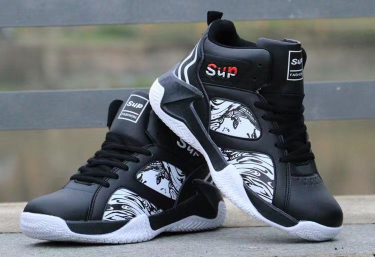 Zapatillas de baloncesto de cuero con cordones para hombre.