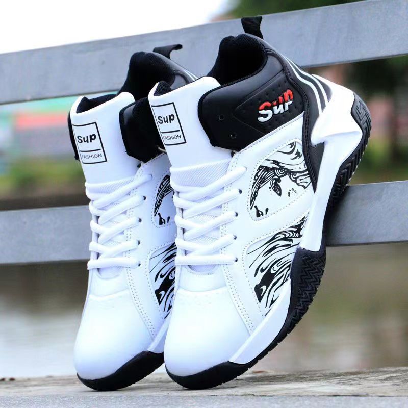 Zapatillas de baloncesto de cuero con cordones para hombre.