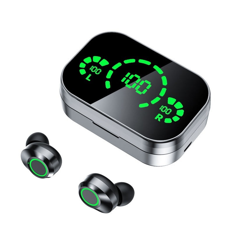 Auriculares inalámbricos Bluetooth YD03 TWS con pantalla grande y pantalla digital inteligente, intrauditivos con luz de respiración.