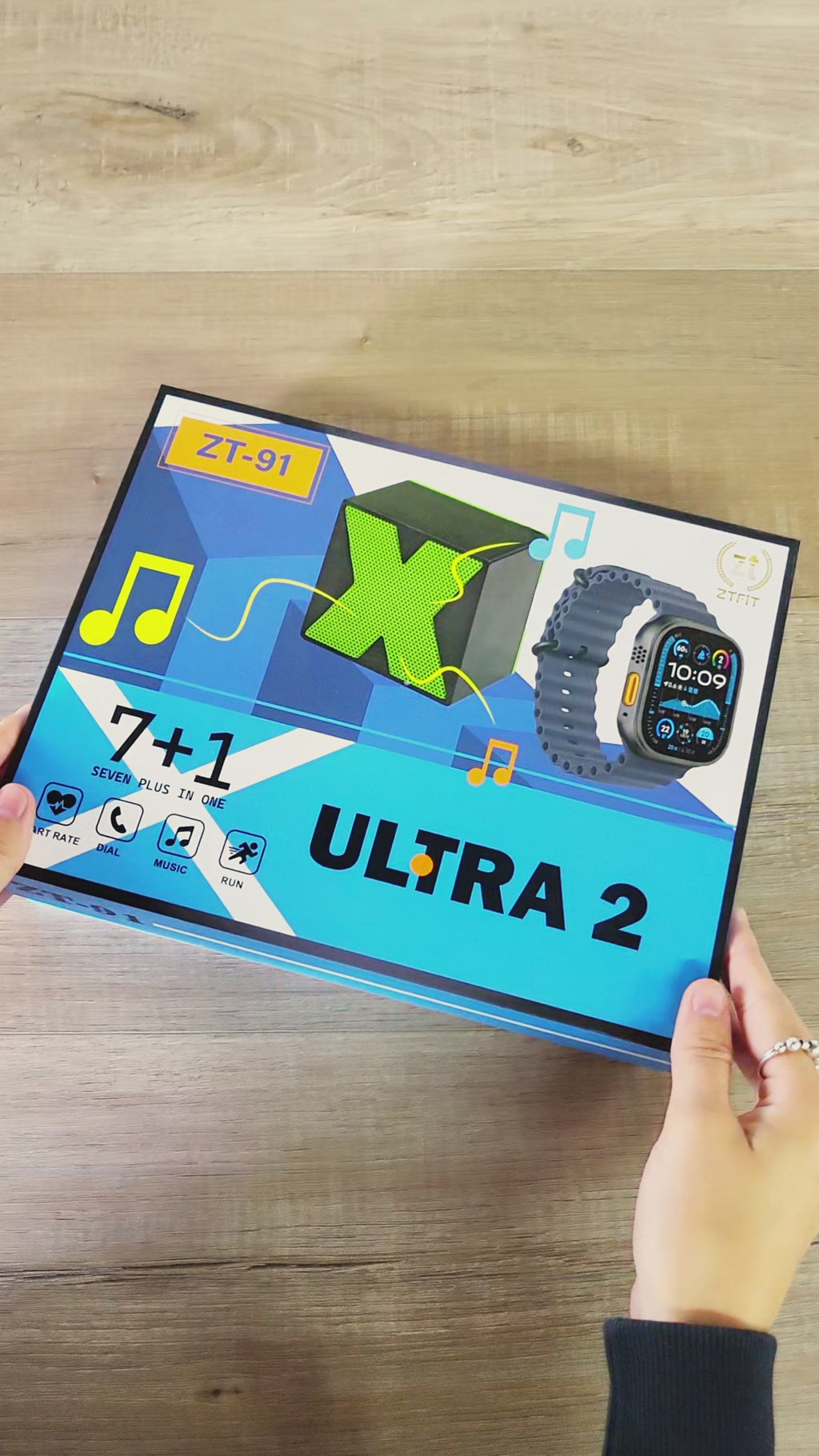 2 Smartwatch Reloj Inteligente + Mini Parlante Bluetooth Combo