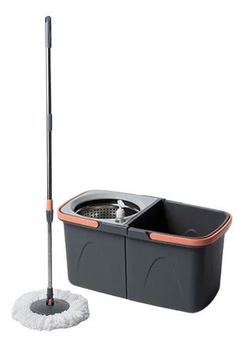 Balde Mopa Centrífuga Lampazo Trapeador Mango Regulable