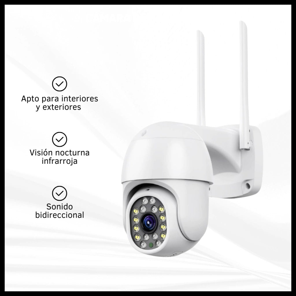 Cámara De Seguridad 1080p Ip66 Domo Ptz 360 Exterior Wifi