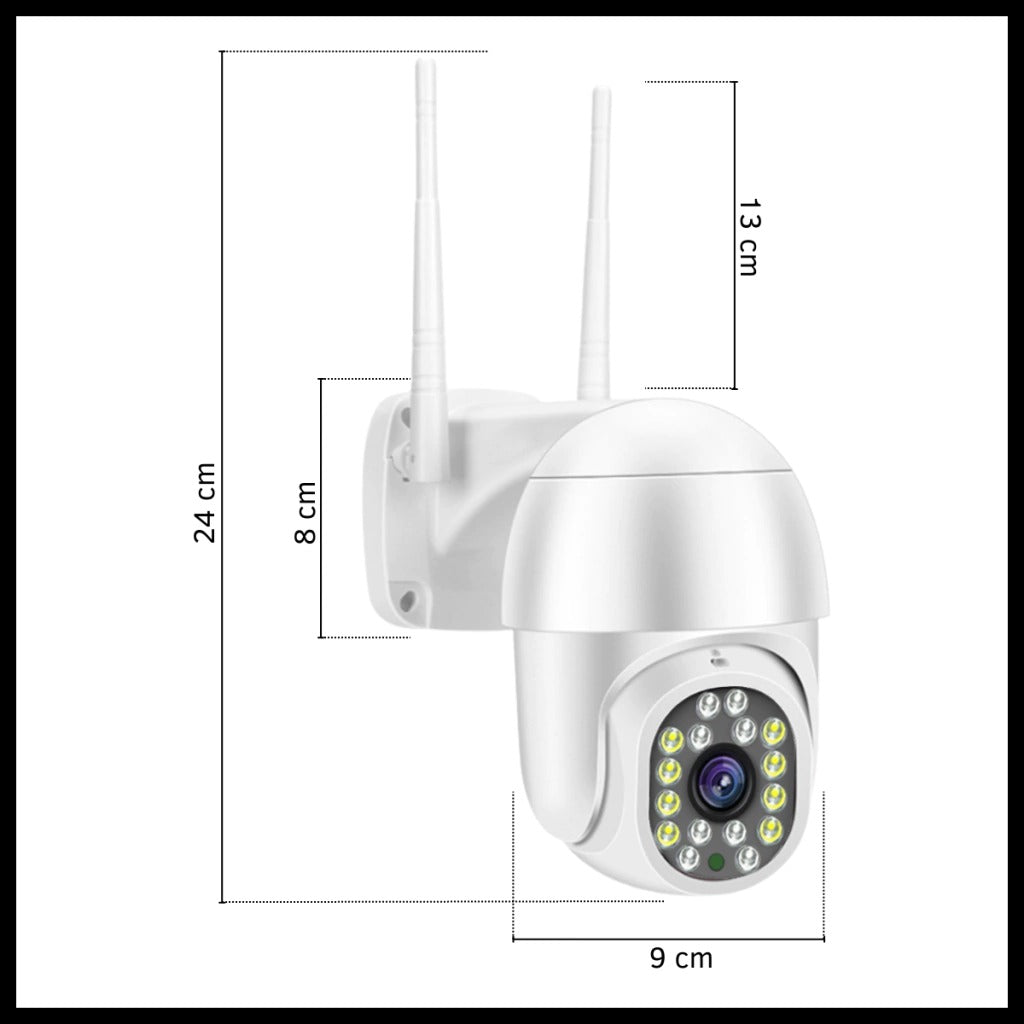 Cámara De Seguridad 1080p Ip66 Domo Ptz 360 Exterior Wifi