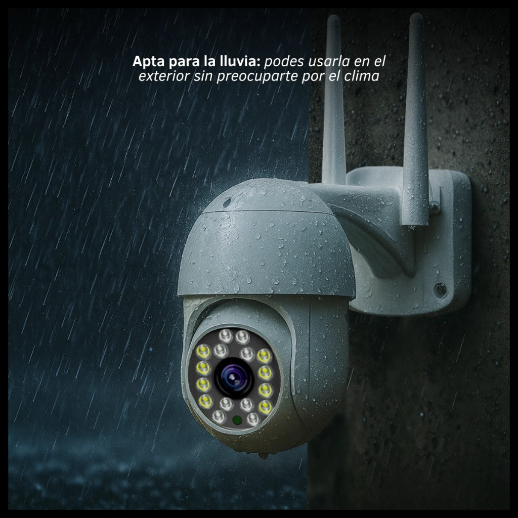 Cámara De Seguridad 1080p Ip66 Domo Ptz 360 Exterior Wifi