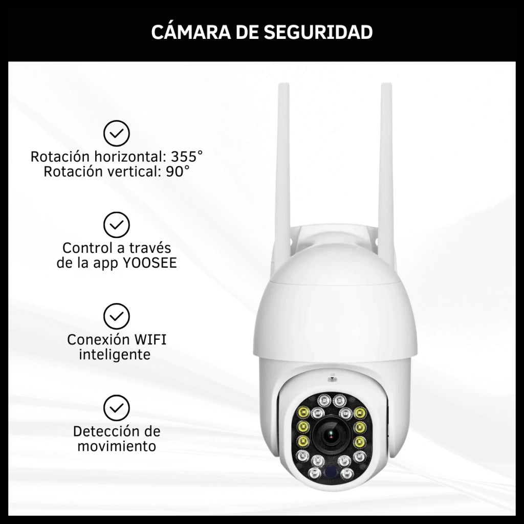 Cámara De Seguridad 1080p Ip66 Domo Ptz 360 Exterior Wifi